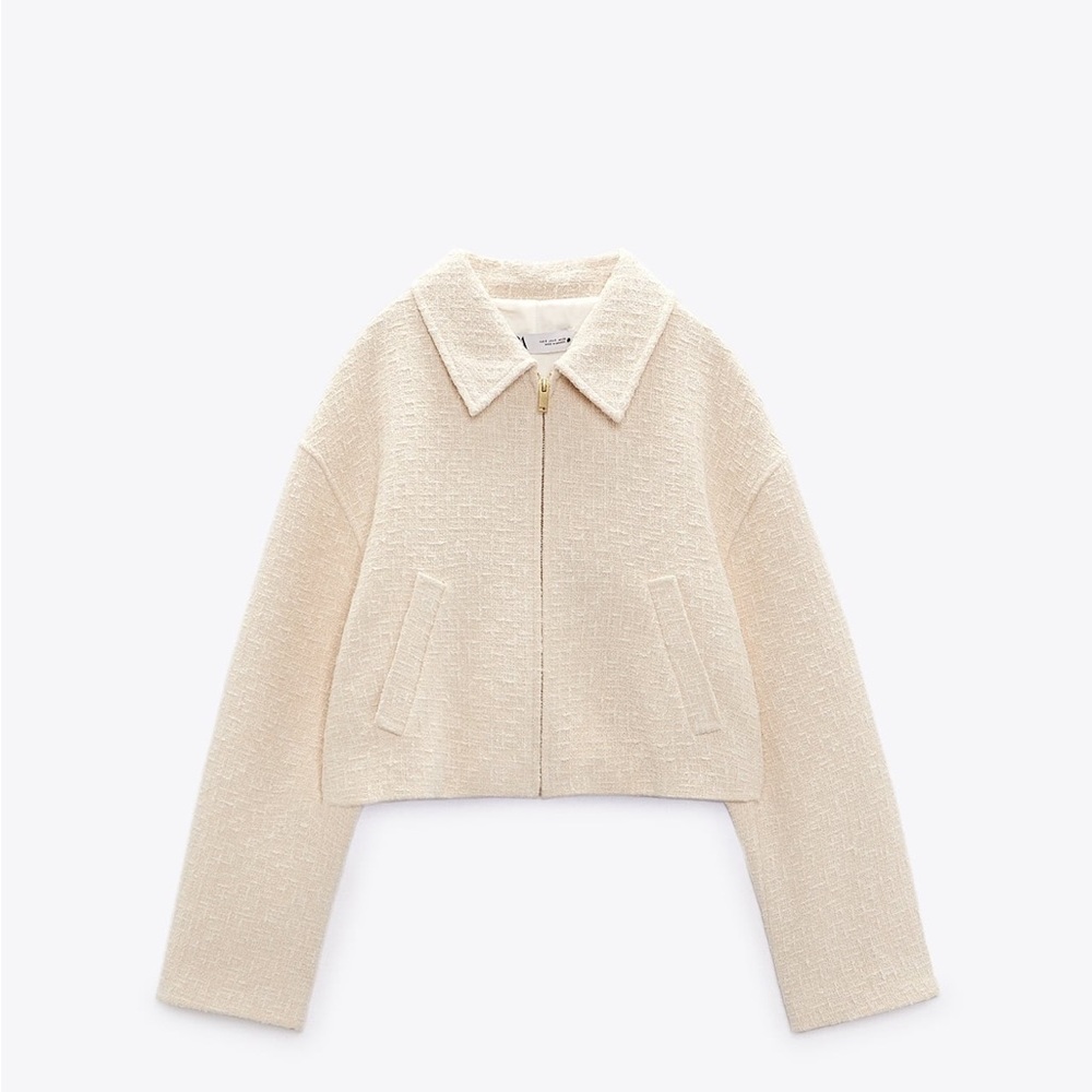 Textured zip up jacket